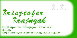 krisztofer krajnyak business card